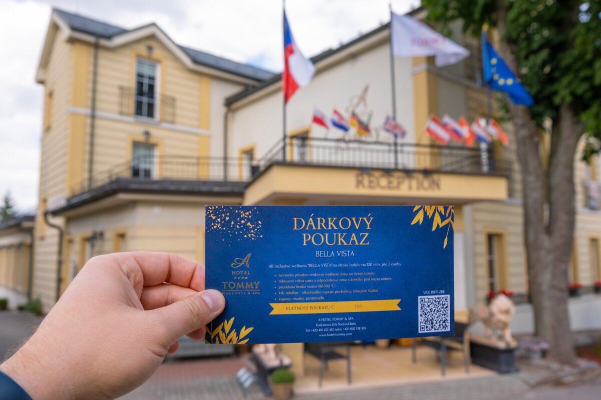 Dárkový poukaz na wellness a pobyt v Hotelu TOMMY